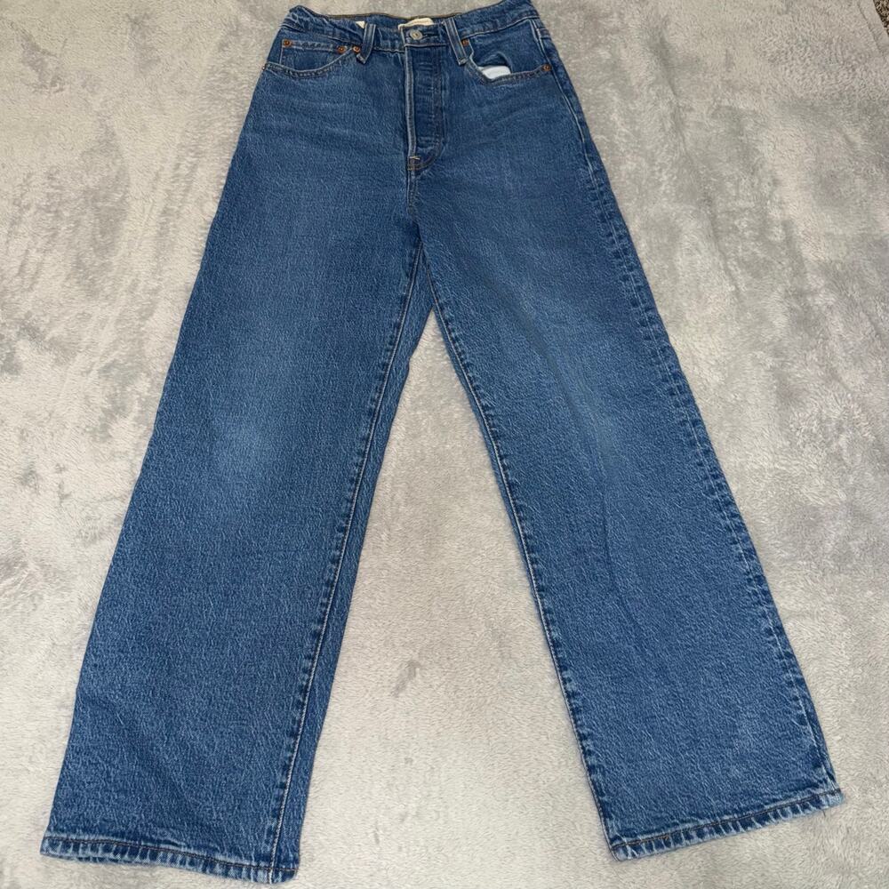 Levi's Premium Ribcage Straight Ankle Jeans Medium Wash Women's Size 27